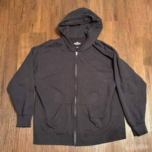 Hollister Oversized Zip Up Women's Black Hoodie S
See description